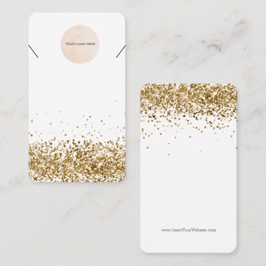Ihre Logo Gold Glitzer-Netzwerkkarte Visitenkarte (Vorne/Hinten)