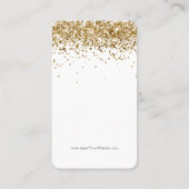 Ihre Logo Gold Glitzer-Netzwerkkarte Visitenkarte (Rückseite)