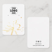 Ihre Logo Gold Splash Earring Display-Karte groß Visitenkarte (Vorne/Hinten)