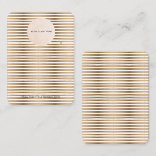 Ihre Logo-Gold-Strip-Werbekarte vertikal Visitenkarte (Vorne/Hinten)
