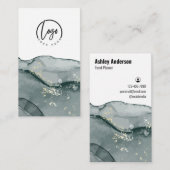 Ihre Logo-Graue Abstrakte Marmorkarte Visitenkarte (Vorne/Hinten)