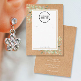 Ihre Logo-Green-Rustic-Ohrring-Grafikkarte Visitenkarte