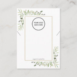 Ihre Logo Greenery Necklace Jewelry Display Card Visitenkarte