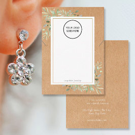 Ihre Logo Greenery Necklace Jewelry Display Card Visitenkarte