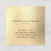 Ihre Logo-Imitate Gelbe Folie Modernes Unternehmen Quadratische Visitenkarte (Rückseite)