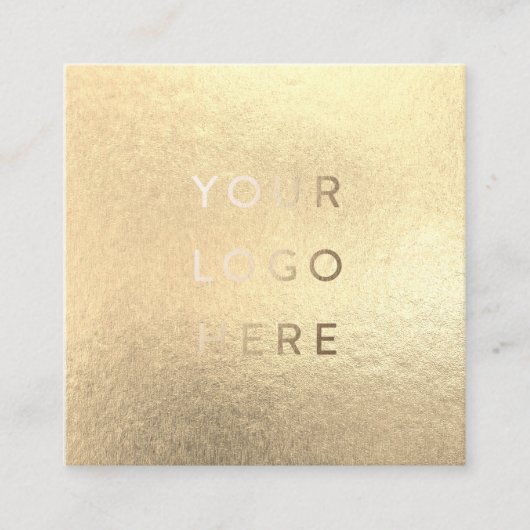 Ihre Logo-Imitate Gelbe Folie Modernes Unternehmen Quadratische Visitenkarte (Vorderseite)