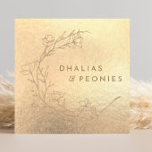 Ihre Logo-Imitate Gelbe Folie Modernes Unternehmen Quadratische Visitenkarte