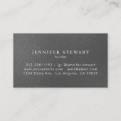 Ihre Logo-Imitate Metallische graue Folie Moderne Visitenkarte (Rückseite)