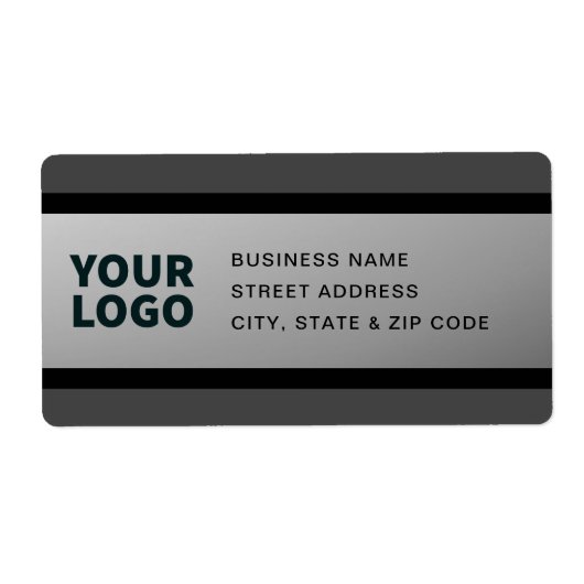 IHRE LOGO-Imitate Silver Black & Graue Rücksendead (Vorne)