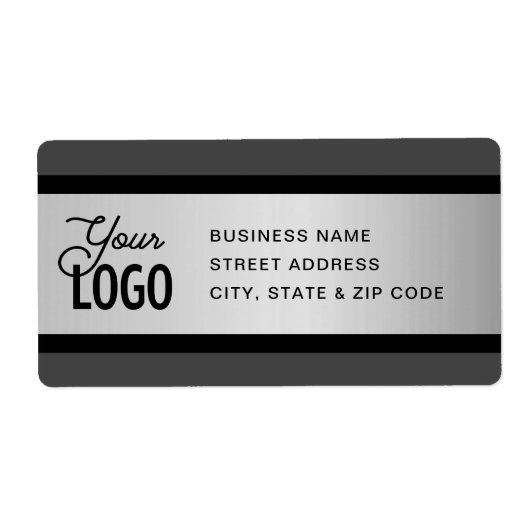 IHRE LOGO-Imitate Silver Black & Graue Rücksendead (Vorne)