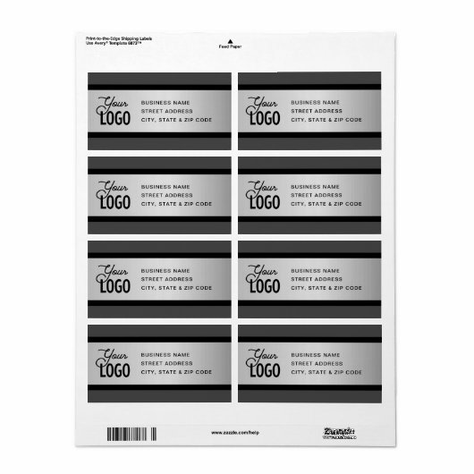 IHRE LOGO-Imitate Silver Black & Graue Rücksendead (Vorne)