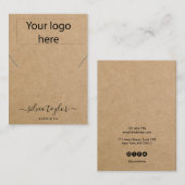 Ihre Logo-Kette Ohrring-Display-Karte Visitenkarte (Vorne/Hinten)