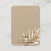 Ihre Logo Kraft Gold Leaf Earring Card groß Visitenkarte (Rückseite)