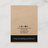 IHRE LOGO Kraft Ohrring-Display-Karte Visitenkarte (Rückseite)