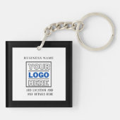 Ihre Logo-Marke | Unternehmen Schlüsselanhänger (Rückseite)