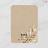 Ihre Logo Metallic Gold Leaf Earring Card groß Visitenkarte (Rückseite)