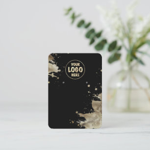 Ihre Logo-Metallic-Splash-Ohrring-Karte groß schwa Visitenkarte