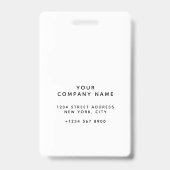 Ihre Logo Mitarbeiter Foto Blue Company ID Ausweis (Back)