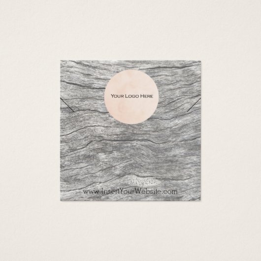Ihre Logo-Nekklace-Display-Karte verblassten Holz (Vorderseite)