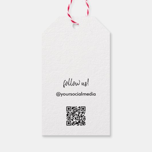 Ihre Logo-QR-Code-Preisschilder Geschenkanhänger (Rückseite)