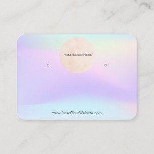 Ihre Logo-Rainbow-Earring-Display-Karte groß Visitenkarte