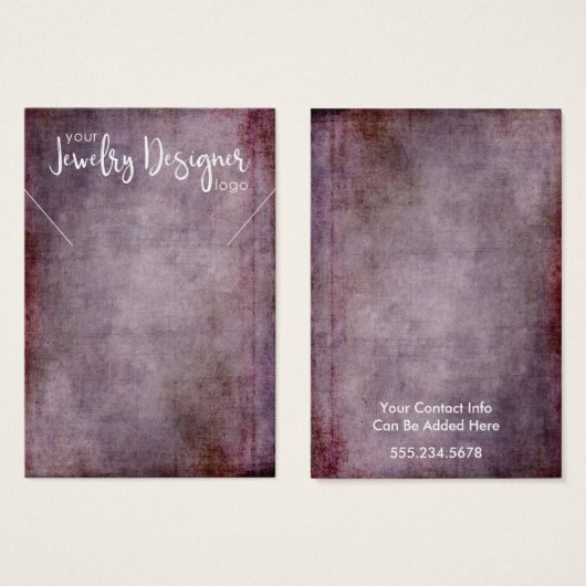 Ihre Logo-Rustikale Himbeere-Halterungen-Karte (Vorne & Hinten)