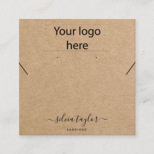 Ihre Logo-Schmuck-Kette Ohrring-Display-Karte Quadratische Visitenkarte