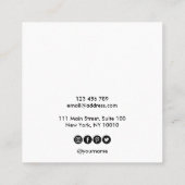 Ihre Logo-Schmuck-Kette Ohrring-Display-Karte Quadratische Visitenkarte (Rückseite)