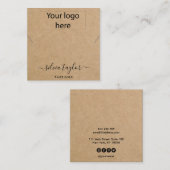 Ihre Logo-Schmuck-Kette Ohrring-Display-Karte Quadratische Visitenkarte (Vorne/Hinten)