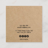 Ihre Logo-Schmuck-Kette Ohrring-Display-Karte Quadratische Visitenkarte (Rückseite)