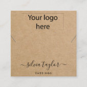 Ihre Logo-Schmuck-Kette Ohrring-Display-Karte Quadratische Visitenkarte (Vorderseite)