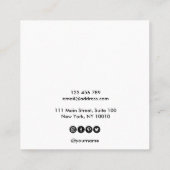 Ihre Logo-Schmuck-Kette Ohrring-Display-Karte Quadratische Visitenkarte (Rückseite)