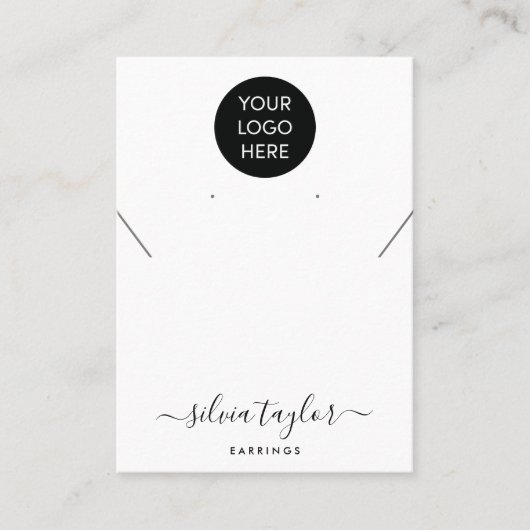 Ihre Logo-Schmuck-Kette Ohrring-Display-Karte Visitenkarte (Vorderseite)