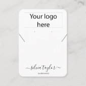 Ihre Logo-Schmuck-Kette Ohrring-Display-Karte Visitenkarte (Vorderseite)