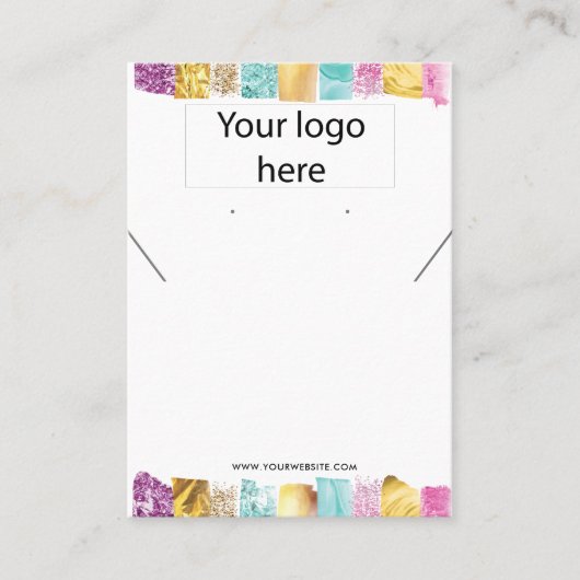 Ihre Logo-Schmuck-Kette Ohrring-Display-Karte Visitenkarte (Vorderseite)