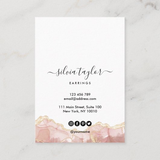 Ihre Logo-Schmuck-Kette Ohrring-Display-Karte Visitenkarte (Rückseite)