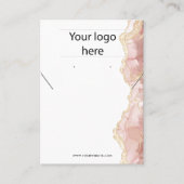 Ihre Logo-Schmuck-Kette Ohrring-Display-Karte Visitenkarte (Vorderseite)
