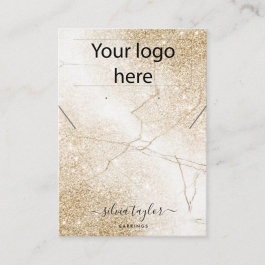 Ihre Logo-Schmuck-Kette Ohrring-Display-Karte Visitenkarte (Vorderseite)
