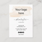 Ihre Logo-Schmuck-Kette Ohrring-Display-Karte Visitenkarte (Rückseite)