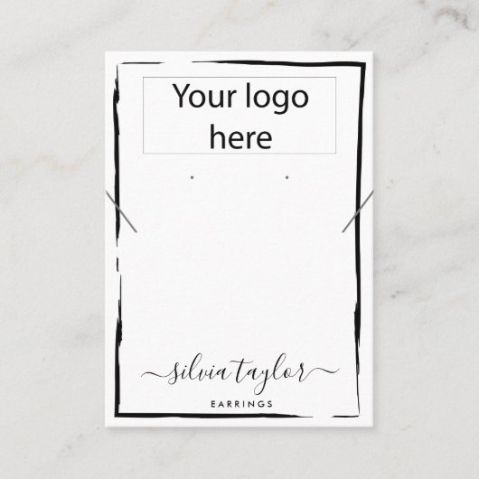 Ihre Logo-Schmuck-Kette Ohrring-Display-Karte Visitenkarte (Vorderseite)