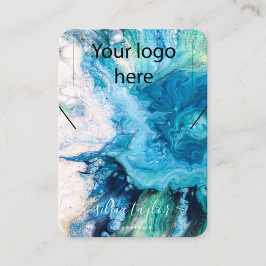 Ihre Logo-Schmuck-Kette Ohrring-Display-Karte Visitenkarte (Vorderseite)