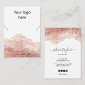 Ihre Logo-Schmuck-Kette Ohrring-Display-Karte Visitenkarte (Vorne/Hinten)