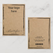 Ihre Logo-Schmuck-Kette Ohrring-Display-Karte Visitenkarte (Vorne/Hinten)