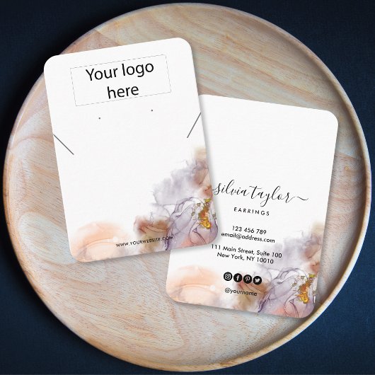 Ihre Logo-Schmuck-Kette Ohrring-Display-Karte Visitenkarte