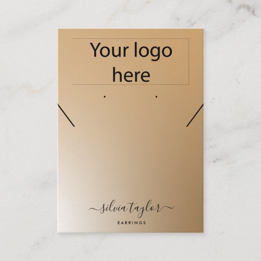 Ihre Logo-Schmuck-Kette Ohrring-Display-Karte Visitenkarte (Vorderseite)