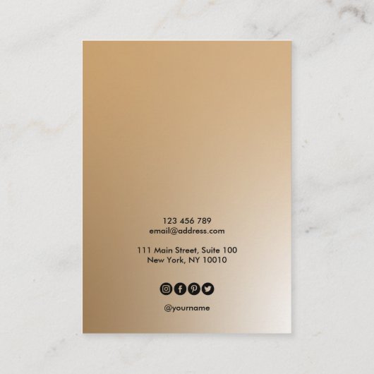 Ihre Logo-Schmuck-Kette Ohrring-Display-Karte Visitenkarte (Rückseite)