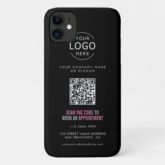 Ihre Logo-Visitenkarte mit QR-Code Case-Mate iPhone Hülle (Rückseite)