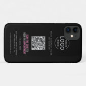 Ihre Logo-Visitenkarte mit QR-Code Case-Mate iPhone Hülle (Rückseite (Horizontal))