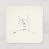 Ihre Logo-Visitenkarten auf dem weißen Platz Quadratische Visitenkarte (Vorderseite)