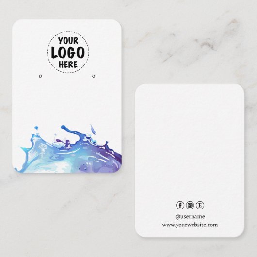 Ihre Logo-Wasserpause-Erkersichtkarte groß Visitenkarte (Vorne/Hinten)